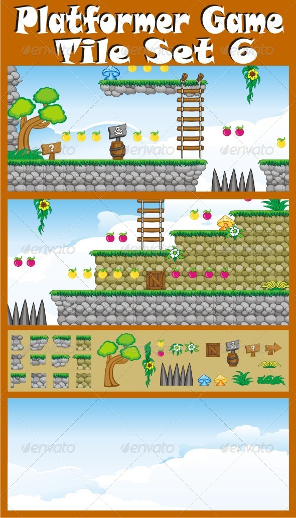 GraphicRiver Platformer Game Tile Set 6 6547527 GraphicRiver Platformer Game Tile Set 6 6547527