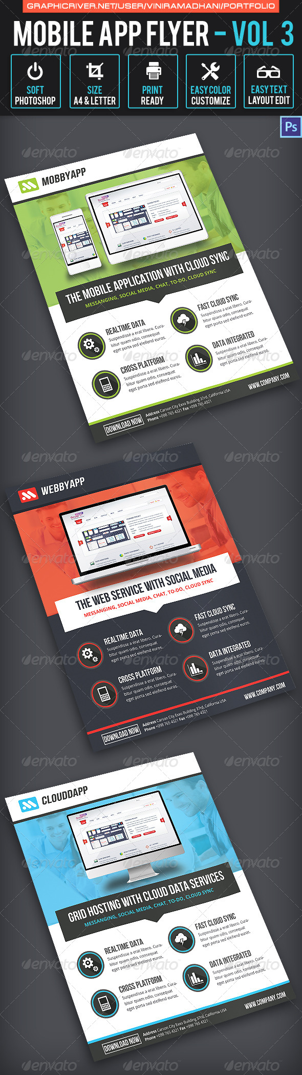 GraphicRiver Mobile App Flyer Volume 3 6548055 GraphicRiver Mobile App Flyer Volume 3 6548055
