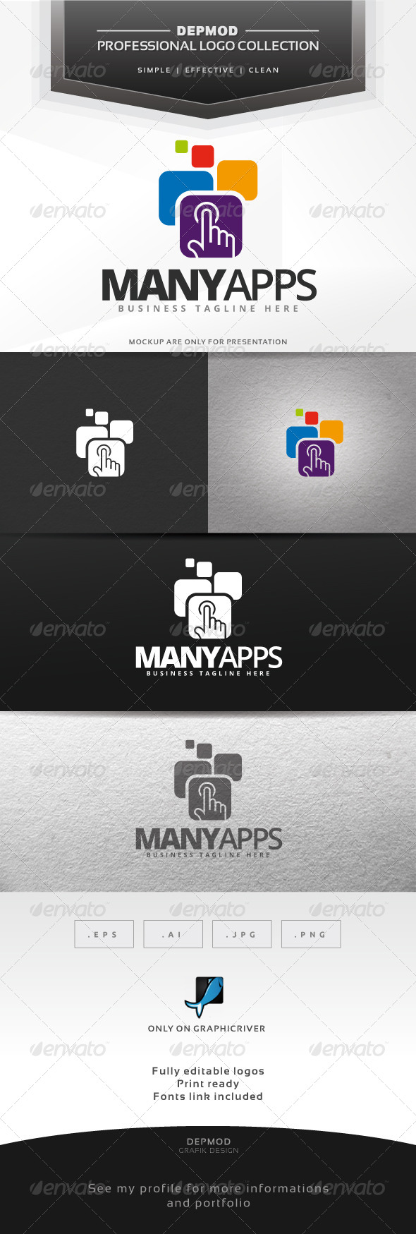 GraphicRiver Many Apps Logo 6552380 GraphicRiver Many Apps Logo 6552380