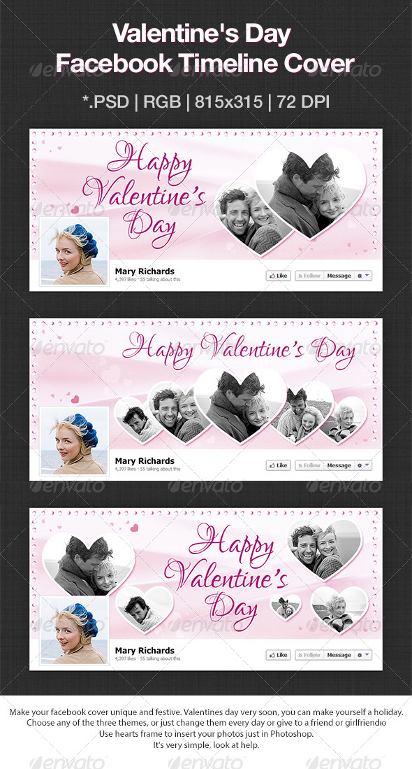 GraphicRiver Happy Valentine Day Facebook Cover 6535719 GraphicRiver Happy Valentine Day Facebook Cover 6535719