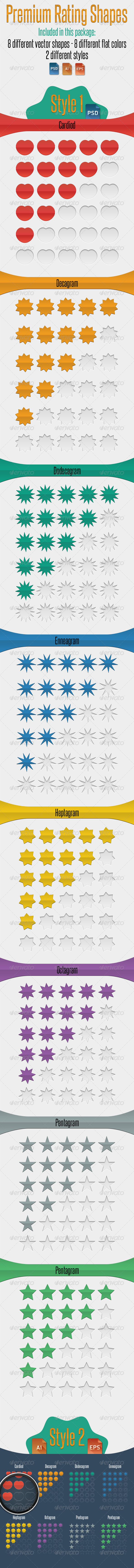 GraphicRiver Premium Rating Shapes 6538771 GraphicRiver Premium Rating Shapes 6538771