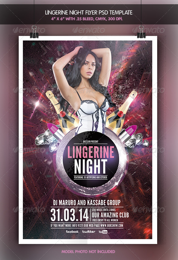 Lingerine Night | Party Flyer - Clubs & Parties Events