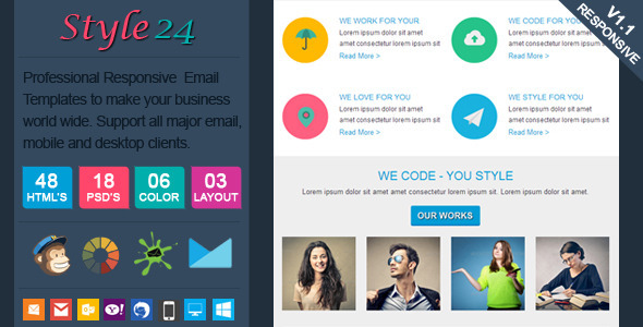 ThemeForest Style24 Clean & Cool Responsive Email Template 6556322 ThemeForest Style24 Clean & Cool Responsive Email Template 6556322