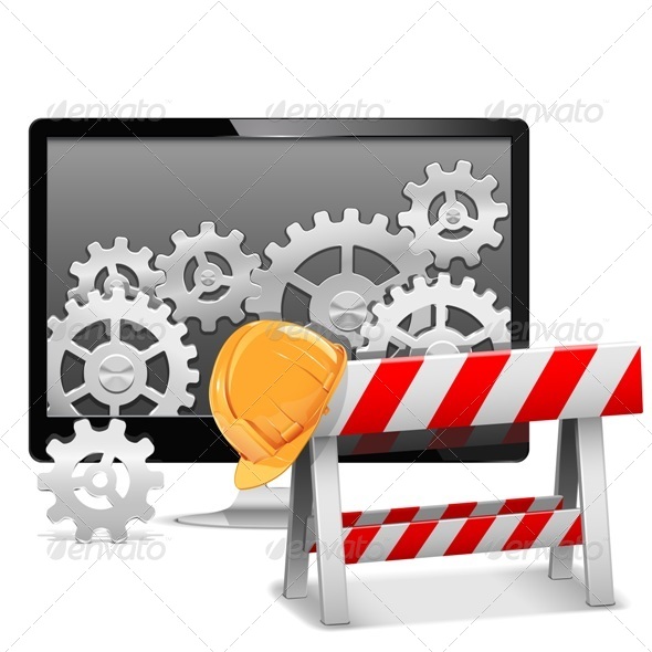 GraphicRiver Computer Repair with Barrier 6561937 GraphicRiver Computer Repair with Barrier 6561937