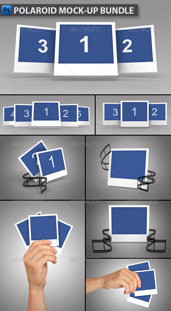 GraphicRiver Polaroid Mock-up Bundle 6563410 GraphicRiver Polaroid Mock-up Bundle 6563410