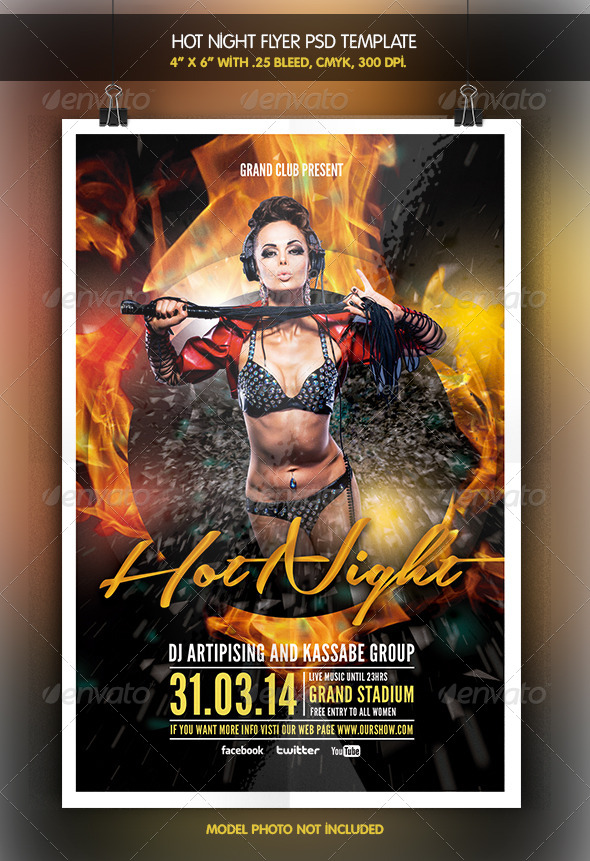 Hot Party | Flyer Template - Clubs & Parties Events