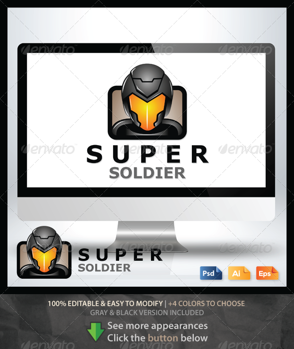 GraphicRiver Super Soldier Logo 6568387 GraphicRiver Super Soldier Logo 6568387
