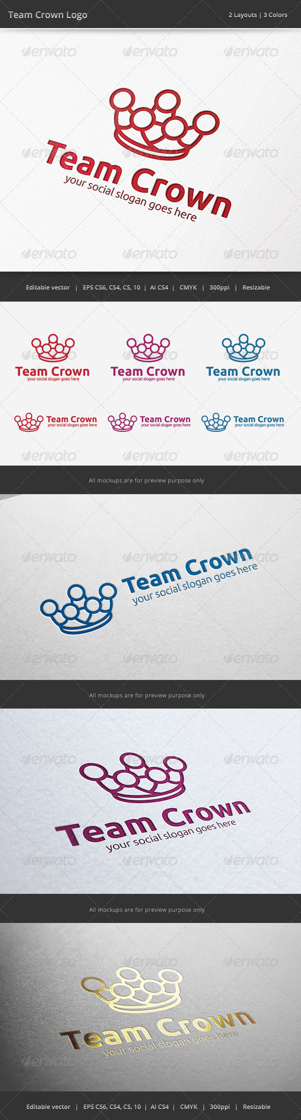 GraphicRiver Team Crown Logo 6569946 GraphicRiver Team Crown Logo 6569946