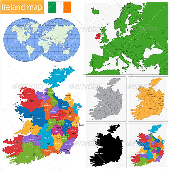 GraphicRiver Ireland Map 6570160 GraphicRiver Ireland Map 6570160