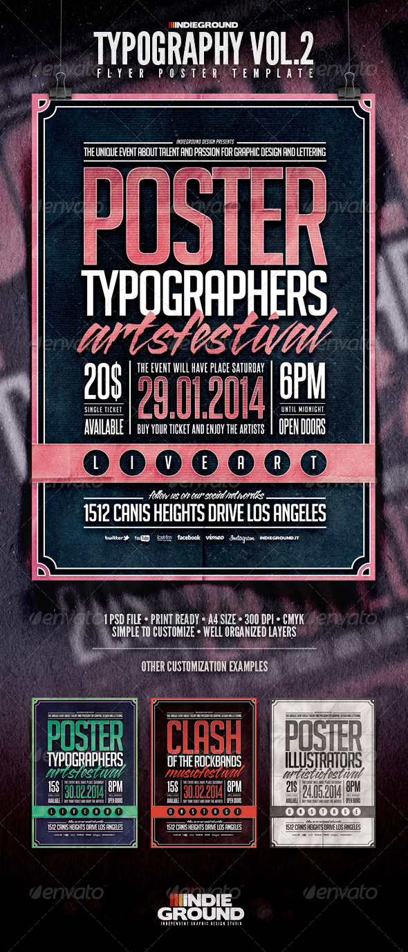 Typography Flyer/Poster Vol. 2 - Events Flyers