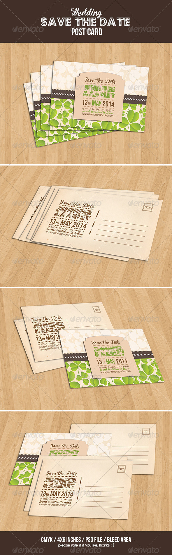 GraphicRiver Wedding Invitation Post Card 6581719 GraphicRiver Wedding Invitation Post Card 6581719
