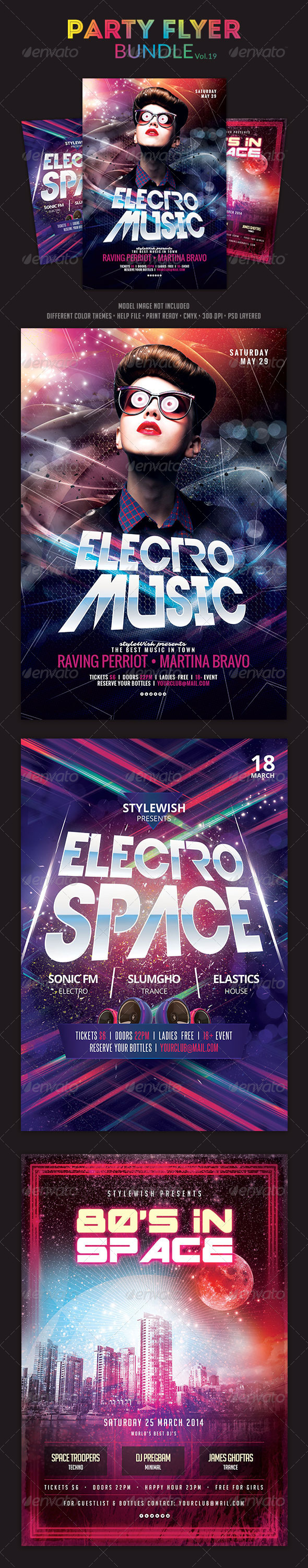 Party Flyer Bundle Vol.19 - Clubs & Parties Events