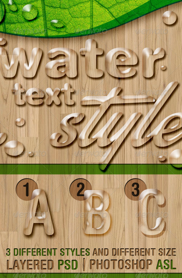 GraphicRiver Water Text Styles 6584963 GraphicRiver Water Text Styles 6584963