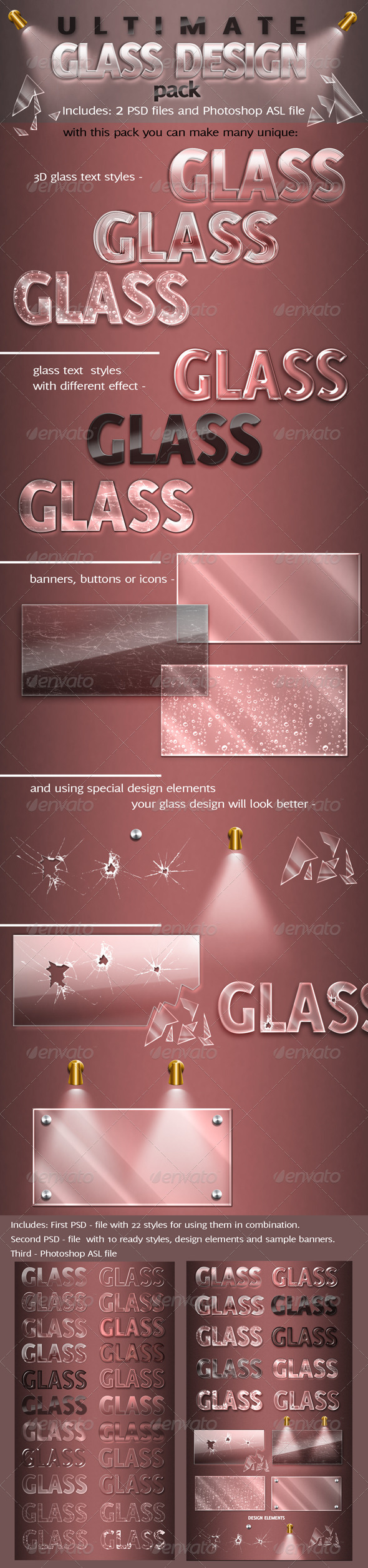 Ultimate Glass Design Pack - Text Effects Styles