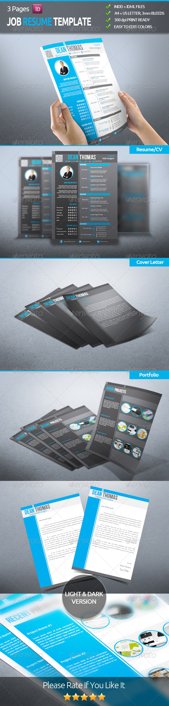 GraphicRiver Job Resume CV Template 5195393 GraphicRiver Job Resume CV Template 5195393