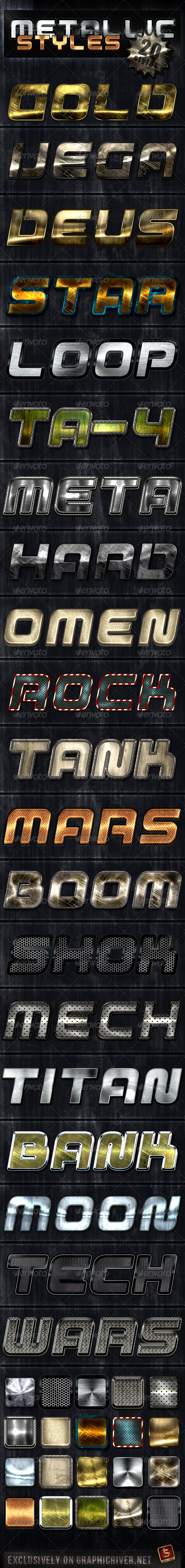 Unique Metallic Styles - Text Effects Styles