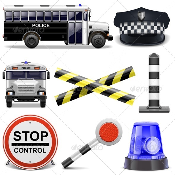 GraphicRiver Vector Police Icons 6591187 GraphicRiver Vector Police Icons 6591187
