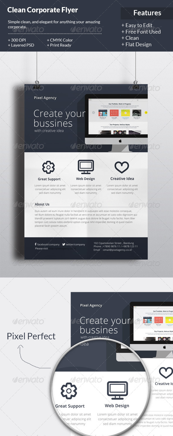 GraphicRiver Flat Corporate Flyer Template 6596005 GraphicRiver Flat Corporate Flyer Template 6596005