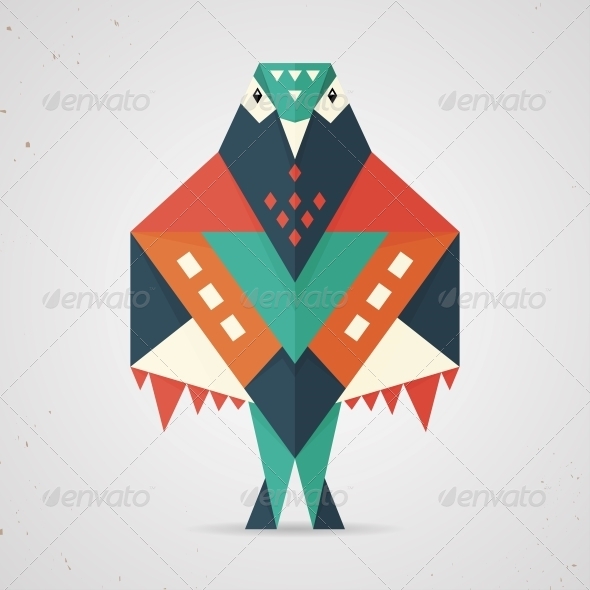 GraphicRiver Colourful origami pigeon or dove 6598858 GraphicRiver Colourful origami pigeon or dove 6598858