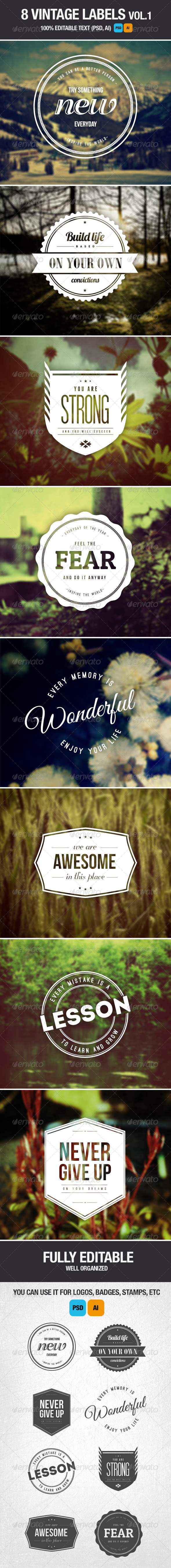 GraphicRiver Vintage Labels and Badges Vol.1 6581515 GraphicRiver Vintage Labels and Badges Vol.1 6581515