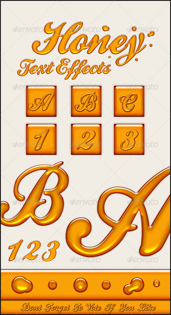GraphicRiver Honey Text Effect 6587432 GraphicRiver Honey Text Effect 6587432