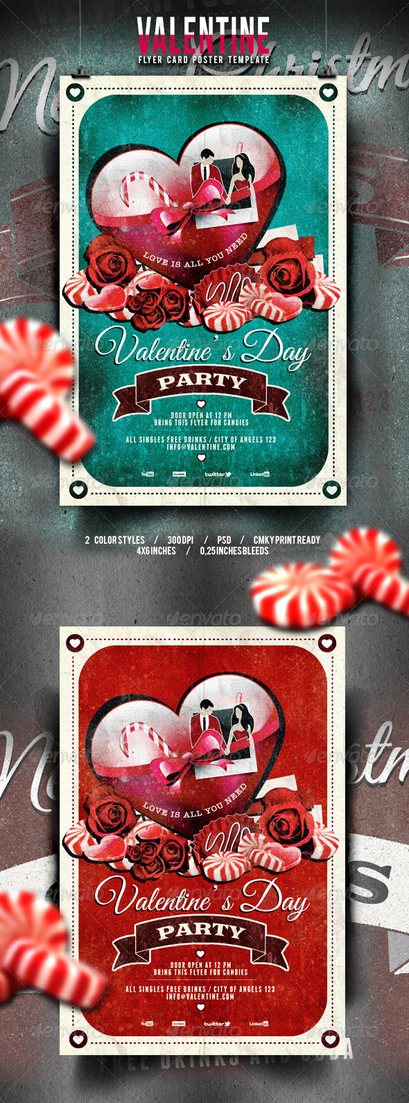 GraphicRiver Valentine s Day Flyer Poster Vintage Vol.1 6601871 GraphicRiver Valentine s Day Flyer Poster Vintage Vol.1 6601871