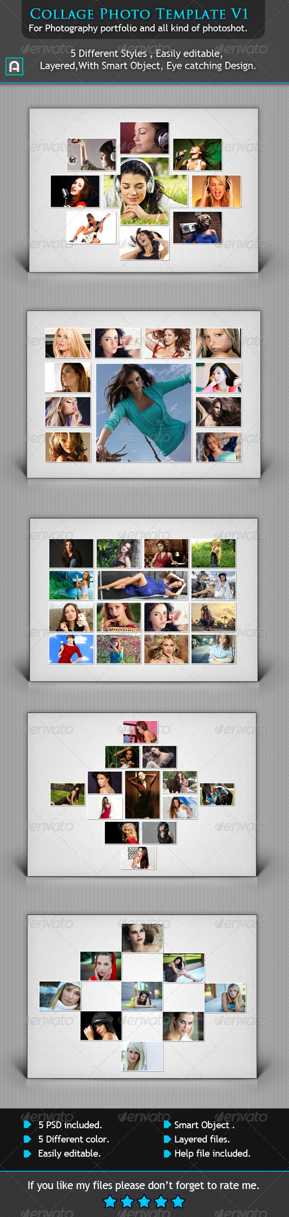 GraphicRiver Collage Photo Template V1 6594557 GraphicRiver Collage Photo Template V1 6594557