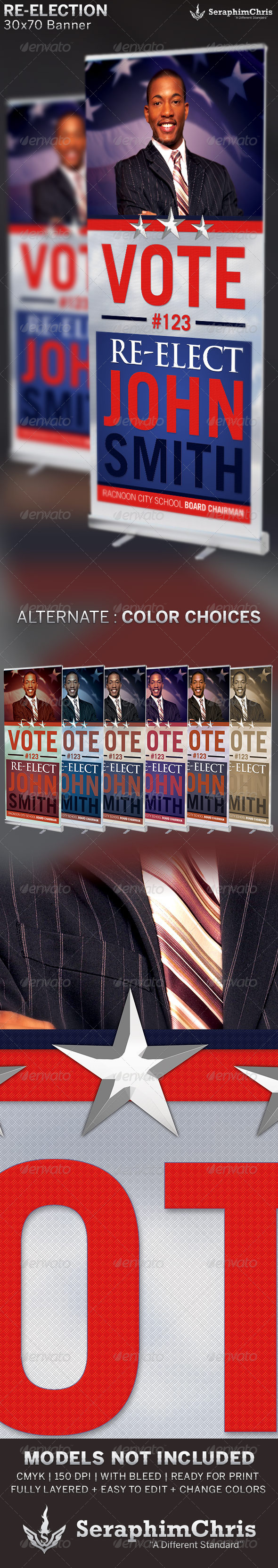 GraphicRiver Re-Election Banner Template 6603620 GraphicRiver Re-Election Banner Template 6603620