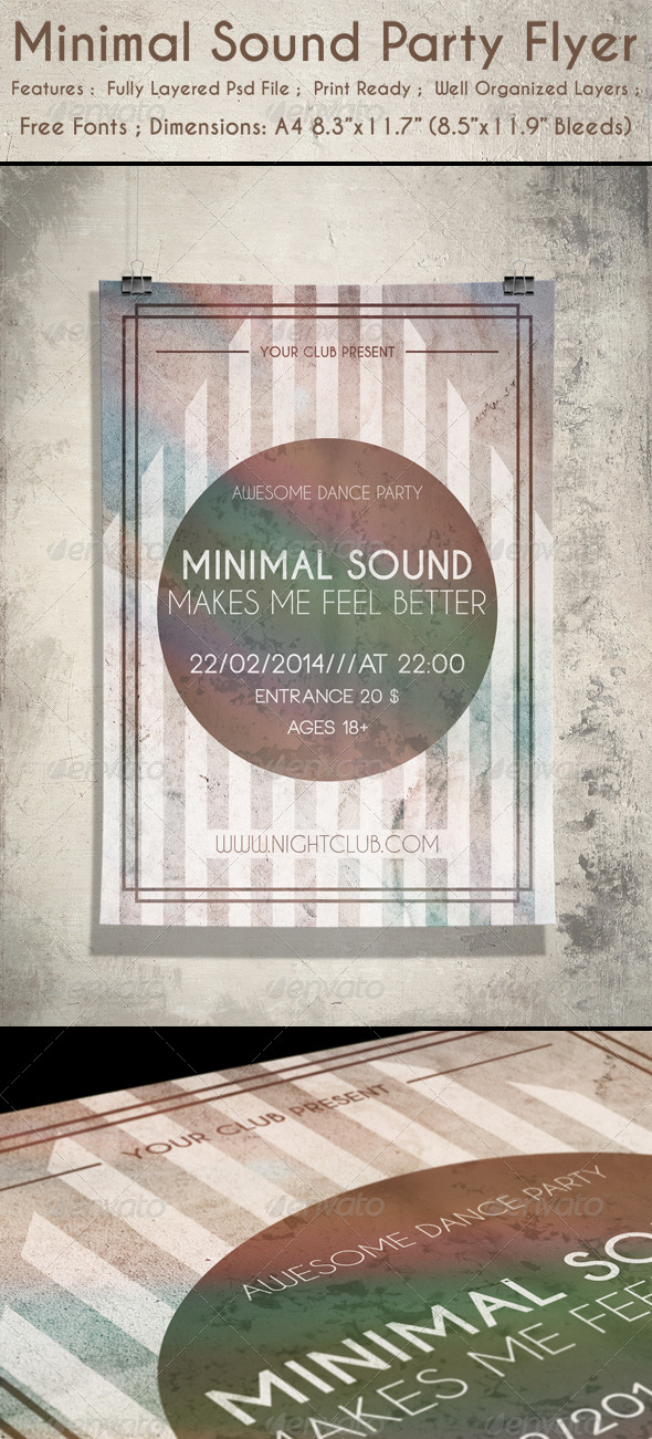 GraphicRiver Minimal Sound Party Flyer 6603967 GraphicRiver Minimal Sound Party Flyer 6603967