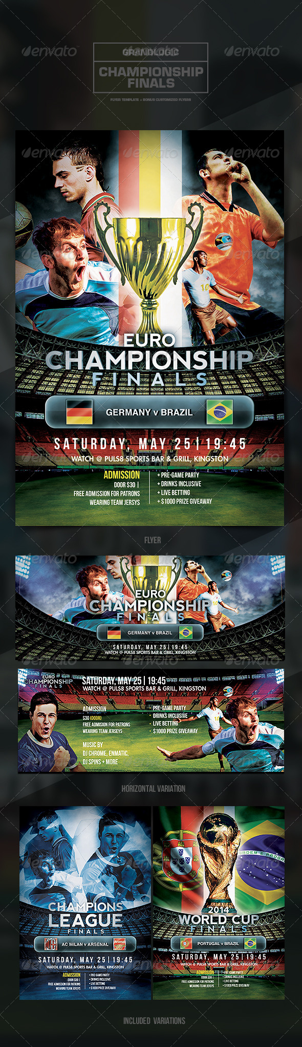Soccer Tournament Flyer/Poster - Sports Events