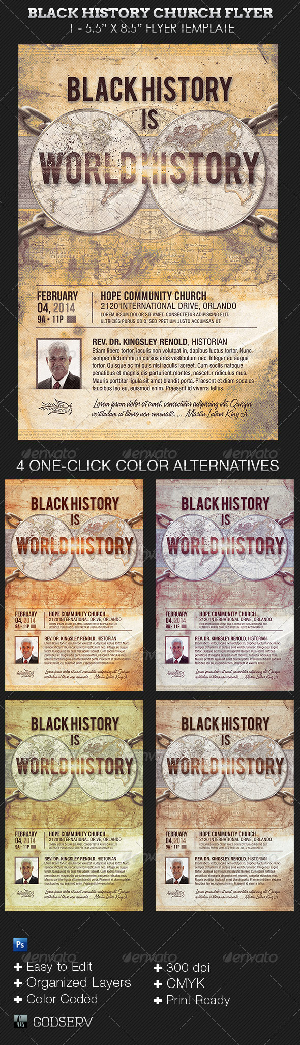 GraphicRiver Black History Church Flyer 6605145 GraphicRiver Black History Church Flyer 6605145