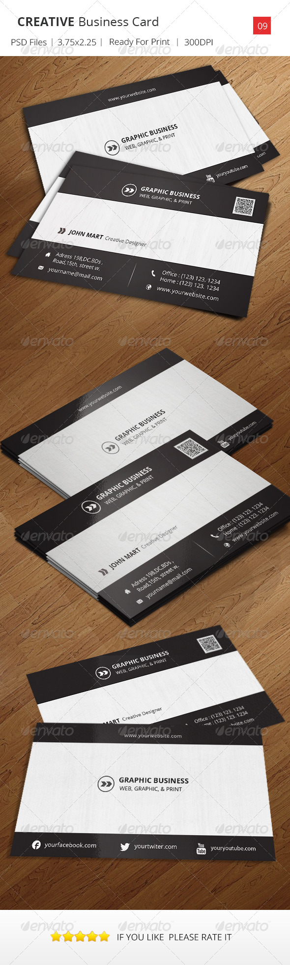 GraphicRiver Creative Business Card v.09 6606282 GraphicRiver Creative Business Card v.09 6606282