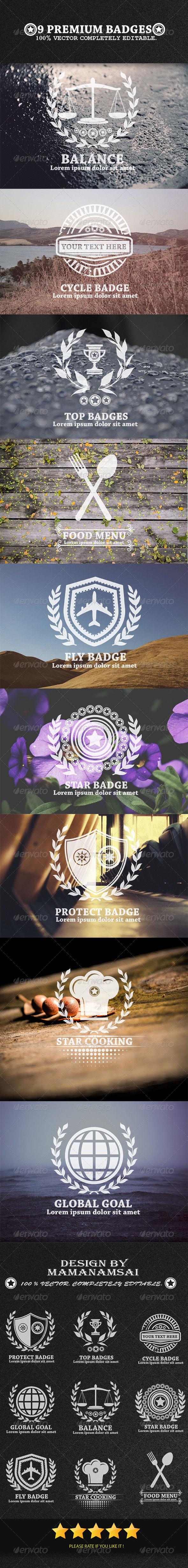 GraphicRiver 9 Premium Badges 6606833 GraphicRiver 9 Premium Badges 6606833