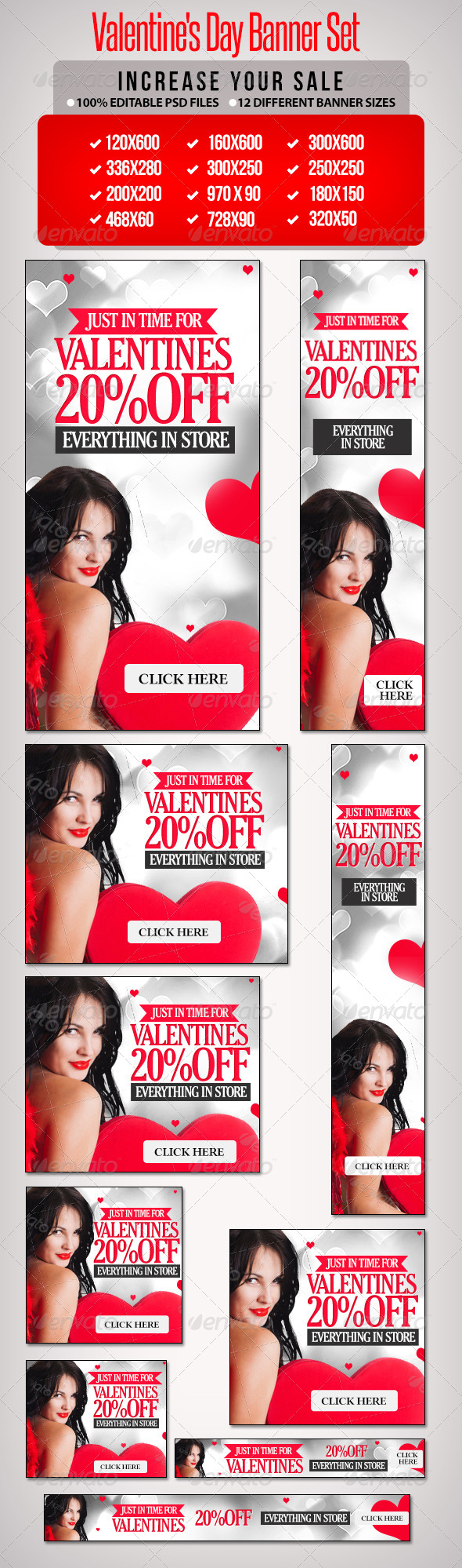 GraphicRiver Valentine s Day Banner Set 7 6607620 GraphicRiver Valentine s Day Banner Set 7 6607620