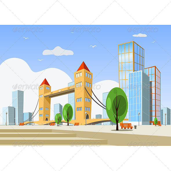 GraphicRiver Summer Abstract City 6608705 GraphicRiver Summer Abstract City 6608705