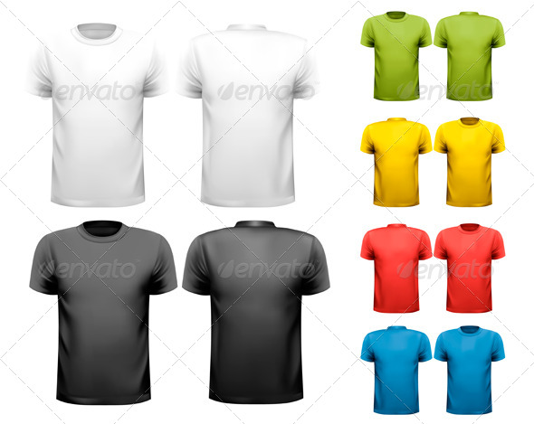GraphicRiver Colorful Male T-Shirts Design Template 6612525 GraphicRiver Colorful Male T-Shirts Design Template 6612525