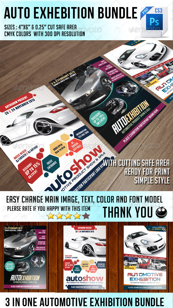 GraphicRiver Auto Exhibition Flyer Bundle 6605079 GraphicRiver Auto Exhibition Flyer Bundle 6605079