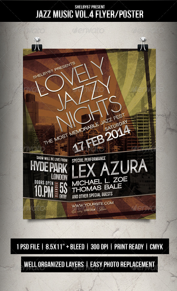 GraphicRiver Jazz Music Flyer Poster Vol.4 6613101 GraphicRiver Jazz Music Flyer Poster Vol.4 6613101