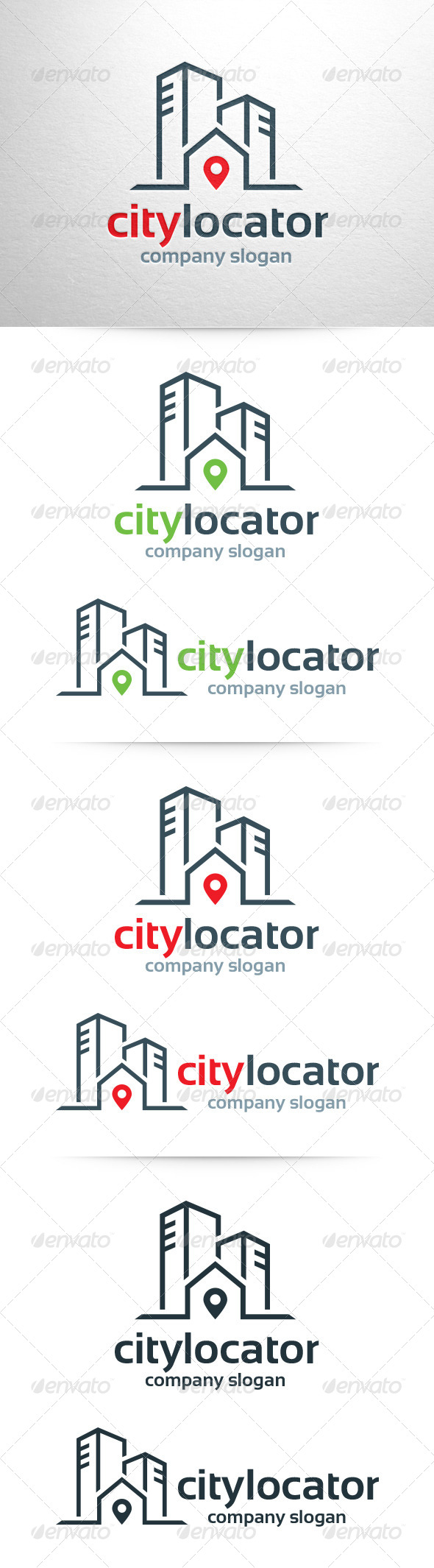 City Locator Logo Template (Buildings)