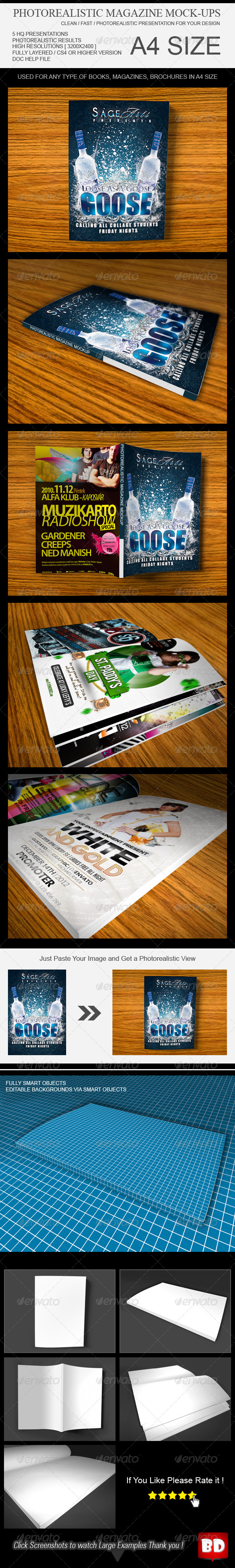 GraphicRiver Photo Realistic Magazine Mockup 6603523 GraphicRiver Photo Realistic Magazine Mockup 6603523