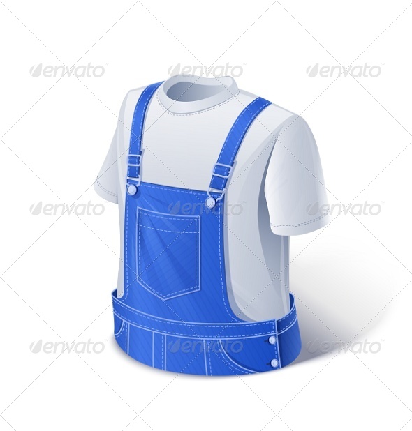GraphicRiver Shirt and Overalls Workers Clothes 6618275 GraphicRiver Shirt and Overalls Workers Clothes 6618275