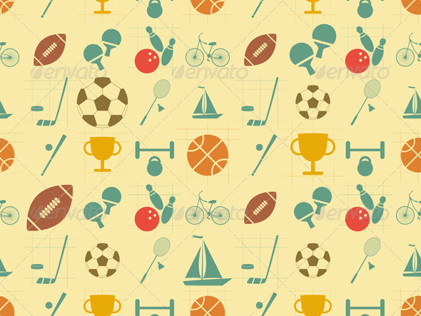 GraphicRiver Flat Sports Seamless Background 6618472 GraphicRiver Flat Sports Seamless Background 6618472