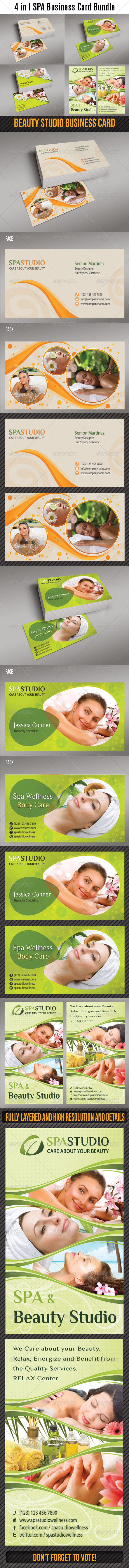 GraphicRiver 4 in 1 Spa Wellness Business Card Bundle 6619083 GraphicRiver 4 in 1 Spa Wellness Business Card Bundle 6619083