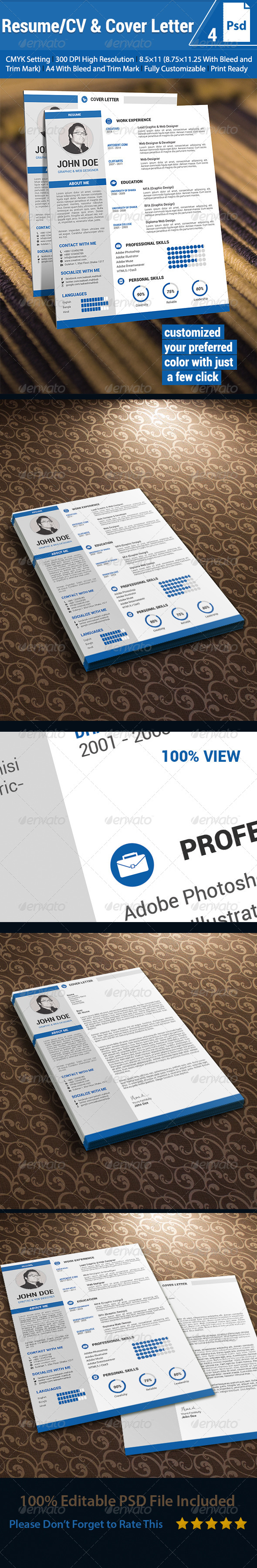 GraphicRiver Resume CV & Cover Letter 6619802 GraphicRiver Resume CV & Cover Letter 6619802