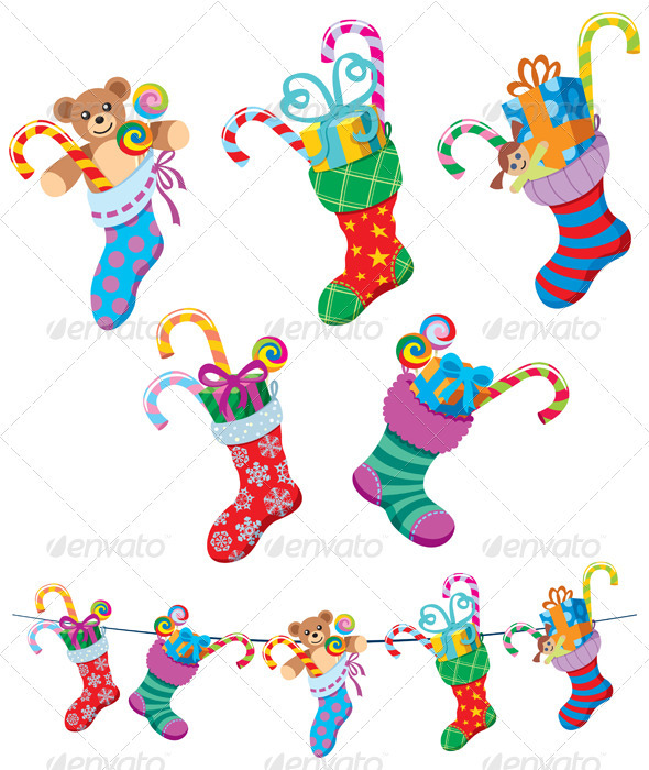 Christmas Socks - Christmas Seasons/Holidays