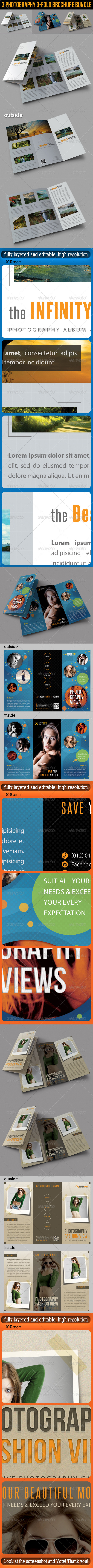 GraphicRiver 3 in 1 Photography 3-Fold Brochure Bundle 01 6625624 GraphicRiver 3 in 1 Photography 3-Fold Brochure Bundle 01 6625624