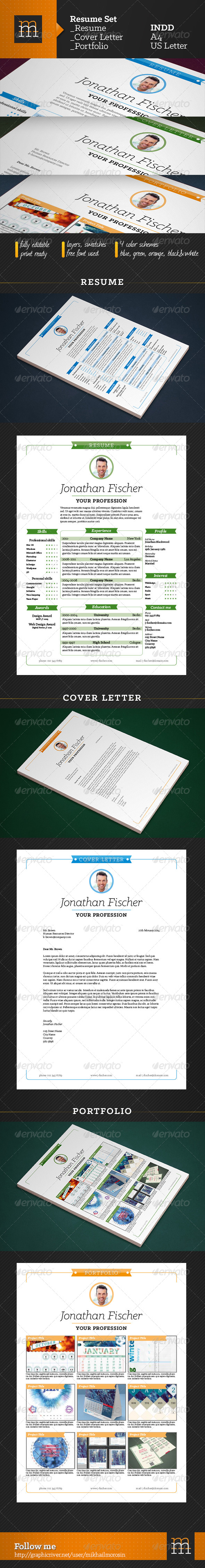 GraphicRiver Resume Set 6627113 GraphicRiver Resume Set 6627113