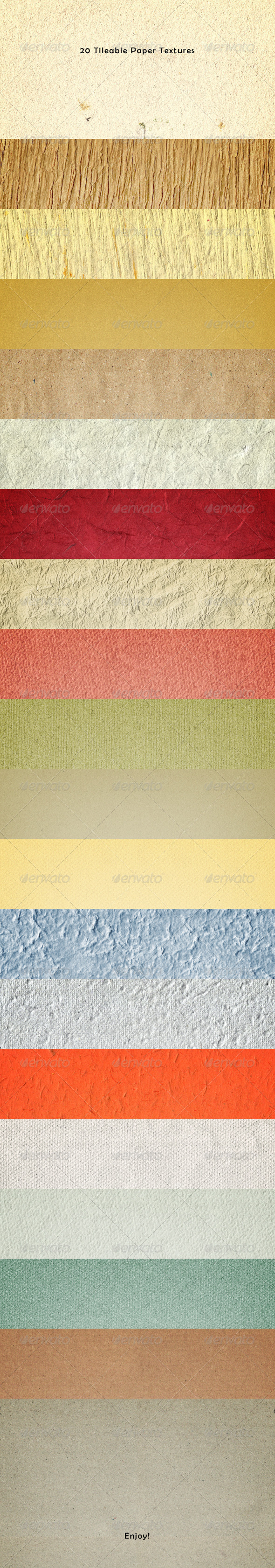 GraphicRiver 20 Tileable Paper Photoshop Textures 6632843 GraphicRiver 20 Tileable Paper Photoshop Textures 6632843