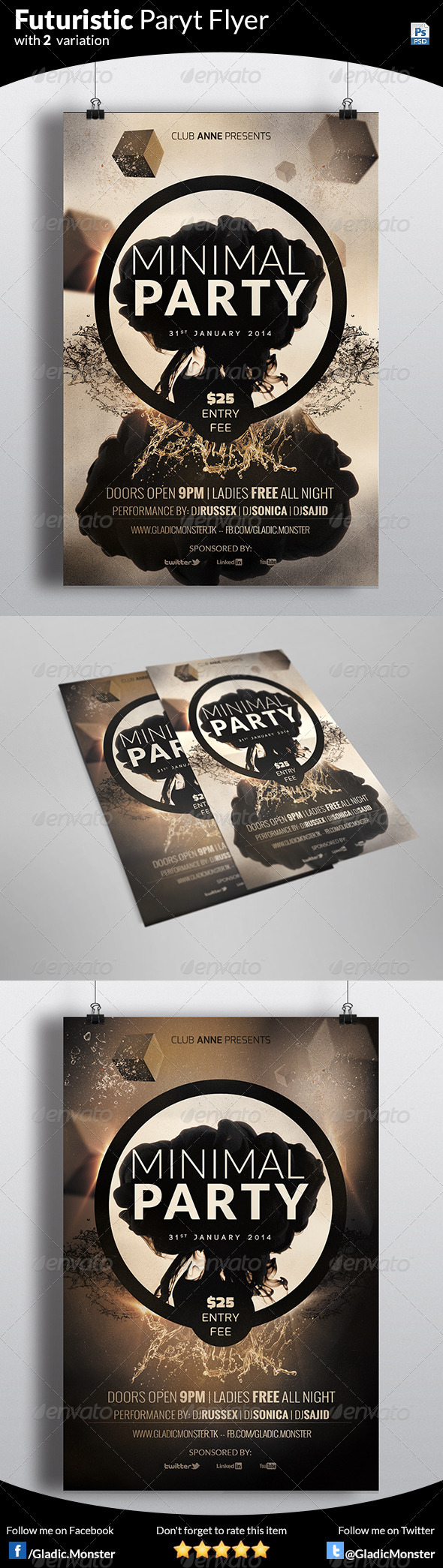 GraphicRiver Futuristic Party Flyer 6632976 GraphicRiver Futuristic Party Flyer 6632976