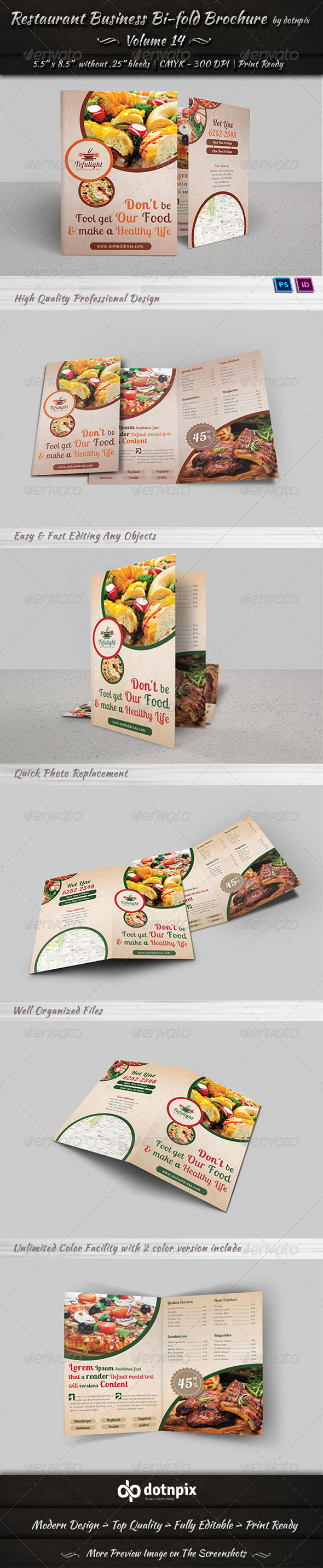 GraphicRiver Restaurant Business Bi-Fold Brochure Volume 14 6634971 GraphicRiver Restaurant Business Bi-Fold Brochure Volume 14 6634971